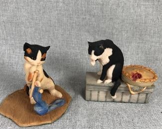 Pair of Cat Figurines