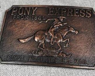 Pony Express US Mail Belt Buckle
