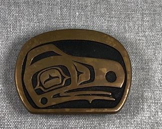Tribal Bird Bronze Belt Buckle