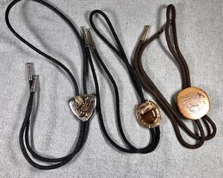 Set of 3 Western Theme Bolo Ties