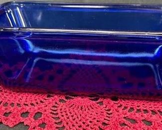 Anchor Hocking Blue Glass 5x9 Bread Loaf Pan