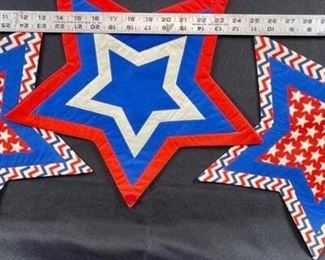 Red, White, and Blue Patriotic Americana Star Table Runner