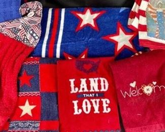 Red, White, and Blue Towel Lot