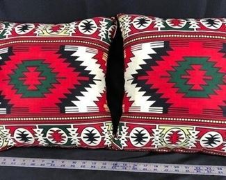Two decorative Southwestern Pattern throw pillows