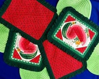 Eight piece placement lot, summertime picnic