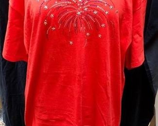 Be dazzled homemade Fourth of July firework Tshirt, size xl