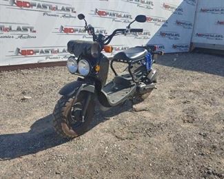 Lot 70: 2013 Honda Ruckus Scooter
Year: 2013
Make: Honda
Model: NPS50F
Vehicle Type: Motorcycle
Mileage: 2,456
Plate: 23R4662
Body Type:
Trim Level:
Drive Line:
Engine Type: 1cyl, 49 cc; Liquid Cooled; 4-Stroke
Fuel Type: Gasoline
Horsepower:
Transmission:
VIN #: Jh2af5811dk104009
Doc Fee: $70
DMV Registration Fee: $765
Features and Notes:
California title on hand,