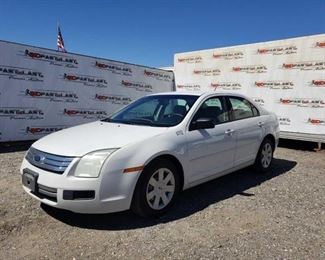 105: 2008 Ford Fusion
CURRENT SMOG Year: 2008
Make: Ford
Model: Fusion
Vehicle Type: Passenger Car
Mileage:50284
Plate:
Body Type: 4 Door Sedan
Trim Level: S
Drive Line: FWD
Engine Type: L4, 2.3L; DOHC
Fuel Type: Gasoline
Horsepower: 148HP
Transmission:
VIN #: 3FAHP06Z68R261039