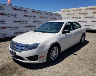 107: 2010 Ford Fusion
CURRENT SMOG Year: 2010
Make: Ford
Model: Fusion
Vehicle Type: Passenger Car
Mileage: 83,452 Plate:
Body Type: 4 Door Sedan
Trim Level: S
Drive Line: FWD
Engine Type: L4, 2.5L
Fuel Type: Gasoline
Horsepower:
Transmission:
VIN #: 3FAHP0GA5AR424519