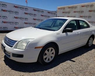 112: 2008 Ford Fusion
CURRENT SMOG Year: 2008
Make: Ford
Model: Fusion
Vehicle Type: Passenger Car
Mileage: 98,625
Plate:
Body Type: 4 Door Sedan
Trim Level: S
Drive Line: FWD
Engine Type: L4, 2.3L; DOHC
Fuel Type: Gasoline
Horsepower: 148HP
Transmission:
VIN #: 3FAHP06Z98R261004