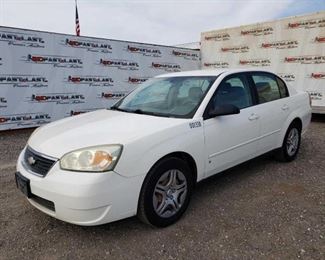 132: 2007 Chevrolet Malibu
Year: 2007
Make: Chevrolet
Model: Malibu
Vehicle Type: Passenger Car
Mileage: 49,633
Plate:
Body Type: 4 Door Sedan
Trim Level: LS
Drive Line: FWD
Engine Type: V6, 3.5L; SFI
Fuel Type: Gasoline
Horsepower:
Transmission:
VIN #: 1g1zs57n67f272777