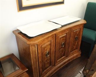 BUFFET, WHITE PLATTERS