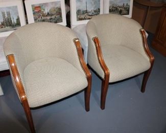2 UPHOLSTERED ARMCHAIRS
