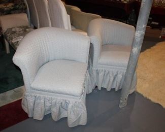 2 UPHOLSTERED ACCENT CHAIRS