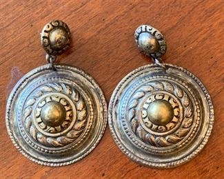 Silver tone earrings