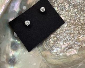 14K .45 Carat TW diamond Studs with appraisal