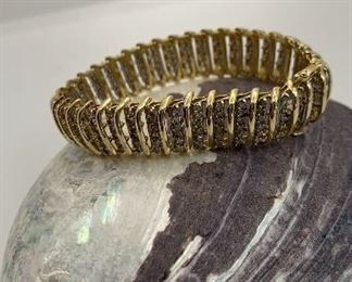 14K 7.2 Carat TW thick bracelet with appraisal