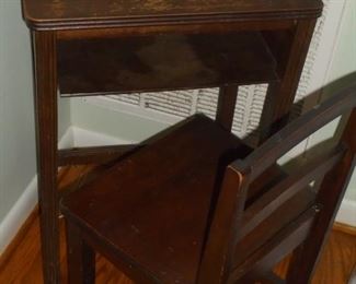 Mid century small writing table/desk w/ matching chair
