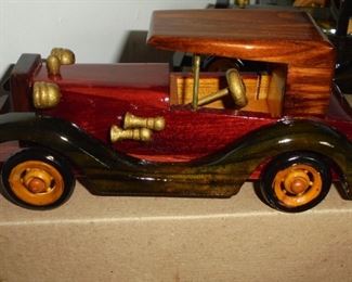1 of 8 wood cars  (all are similar but are of different woods or different tops) 