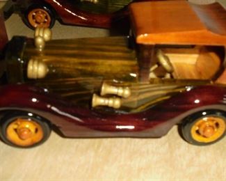 3 of 8 wood cars  (all are similar but are of different woods or different tops) 