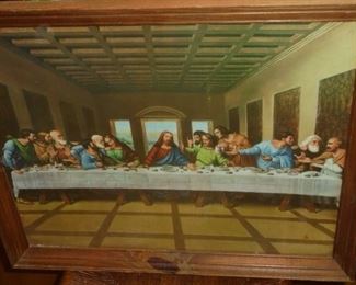 Framed picture of last supper