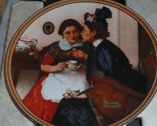 Knowle / Rockwell plate 'Gossiping in the Alcove' w/certificate of authenticity
