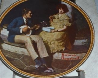 Knowle / Rockwell plate 'Pondering on the Porch' w/certificate of authenticity