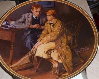 Knowle / Rockwell plate 'Confiding in the Den' w/certificate of authenticity