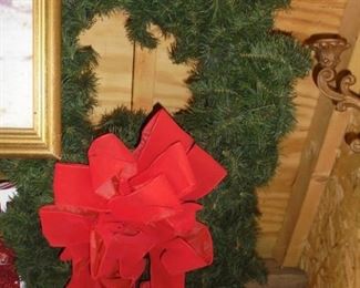 2 Christmas wreaths w/bows