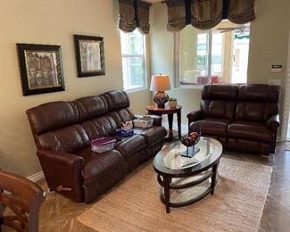 Lazy Boy leather sofa& love seat