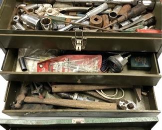Old Tool Box with tools