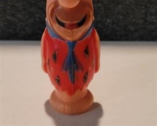 Vintage Plastic Fred Flinstone Collectible Doll - Made in Hong Kong