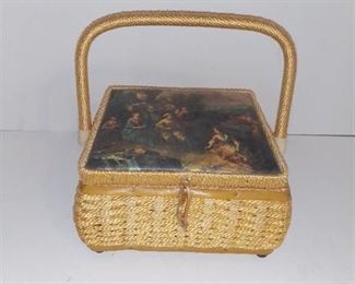 Small Wicker Sewing Basket