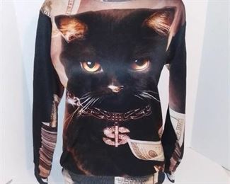 Billionaire Kitty Polyester Shirt Size Medium