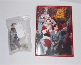 Pee Wee Herman Holiday Cards and Small Doll