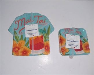 Tommy Bahama Melamine Coasters and Trays