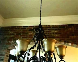 Fleur de lis chandelier (no longer hanging)