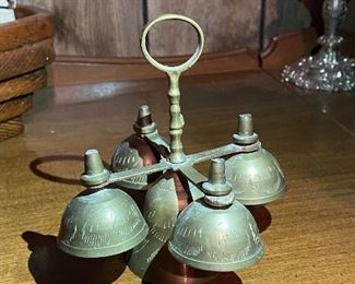 5 Bell sanctuary Communion church altar bells patina