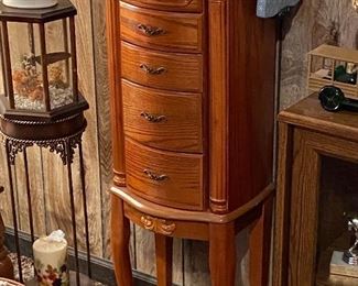 Jewelry cabinet with drawers