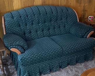 Matching Sofa and love seat (color is actually green), great condition
