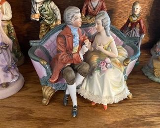 CUCCI Royal Crown Victorian couple on settee