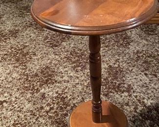 Round small side table