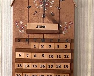 Wall clock and calendar