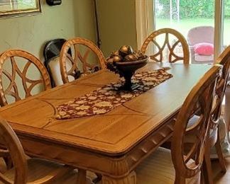 Ashley's furniture dining table with 6 matching chairs