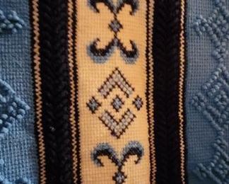 This is a magnificent hand crochet and needlepoint throw