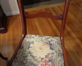 dining chairs with drop seat and carved detailing