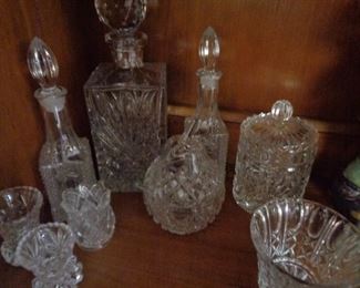Crystal decanters and items