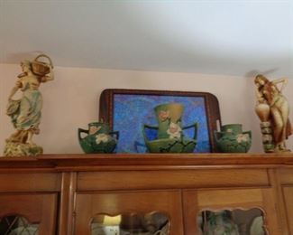 Vintage Pottery and Serving Tray