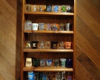 selection of shot glasses and drinkware, barware