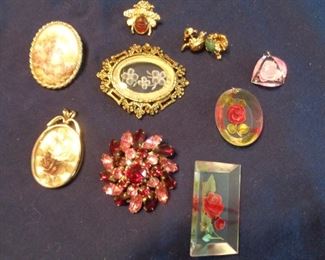 vintage pins and pendants